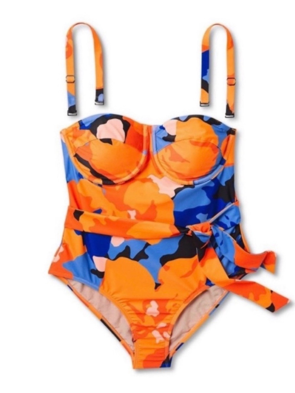 Tabitha‎ Brown X Target Floral Orange & Blue Print Swim Suit - XL